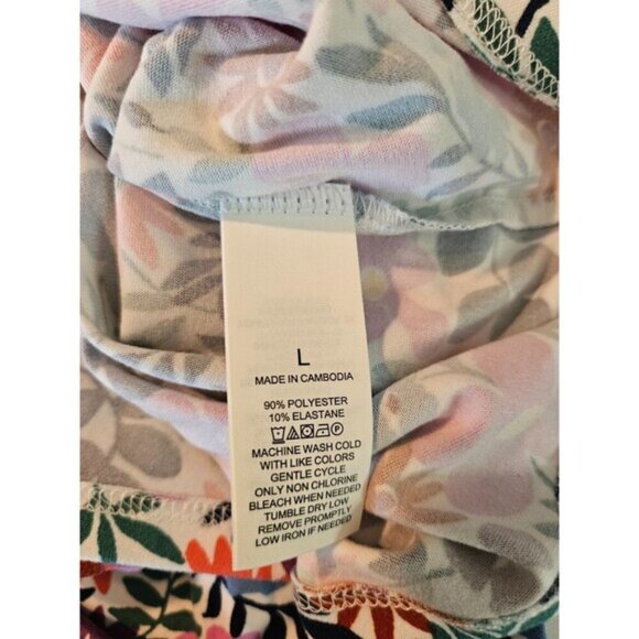 Kate Spade New York Women's Large Soft Multicolor Floral Button Front - Picture 8 of 9